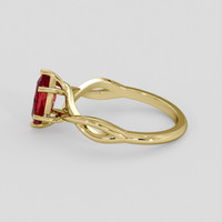 1.00 Ct. Ruby Ring, 14K Yellow Gold 4