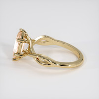 1.63 Ct. Peach Sapphire Ring, 14K Yellow Gold 4