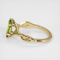 0.90 Ct. Yellowish Green Sapphire Ring, 14K Yellow Gold 4