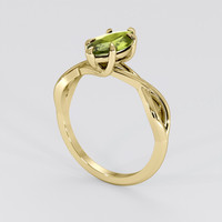 1.07 Ct. Green Sapphire Ring, 14K Yellow Gold 2