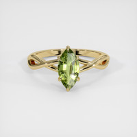 1.16 Ct. Green Sapphire Ring, 14K Yellow Gold 1