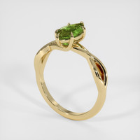 1.16 Ct. Green Sapphire Ring, 14K Yellow Gold 2