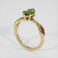 1.23 Ct. Green Sapphire Ring, 14K Yellow Gold 2