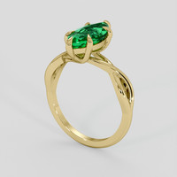 1.94 Ct. Emerald Ring, 18K Yellow Gold 2