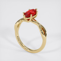 1.50 Ct. Ruby Ring, 18K Yellow Gold 2