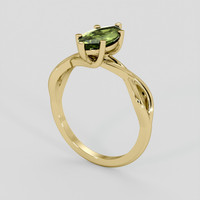 1.69 Ct. Green Sapphire Ring, 18K Yellow Gold 2