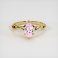 1.68 Ct. Pink Sapphire Ring, 18K Yellow Gold 1
