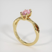 1.68 Ct. Pink Sapphire Ring, 18K Yellow Gold 2