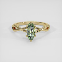 1.23 Ct. Green Sapphire Ring, 18K Yellow Gold 1