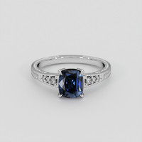1.63 Ct. Blue Spinel Ring, Platinum 950 1