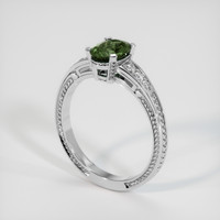 0.90 Ct. Green Sapphire Ring, Platinum 950 2