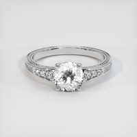 1.54 Ct. White Sapphire Ring, Platinum 950 1