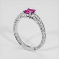 0.66 Ct. Pink Sapphire Ring, Platinum 950 2