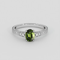 0.94 Ct. Green Sapphire Ring, Platinum 950 1
