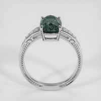 4.17 Ct. Bluish Green Sapphire Ring, Platinum 950 3