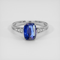 3.02 Ct. Blue Sapphire Ring, Platinum 950 1