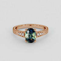 1.58 Ct. Bi Color / Parti Sapphire Ring, 14K Rose Gold 1
