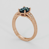 1.58 Ct. Bi Color / Parti Sapphire Ring, 18K Rose Gold 2
