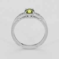 0.80 Ct. Yellowish Green Demantoid Garnet Ring, 14K White Gold 3