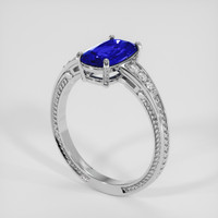 1.85 Ct. Blue Sapphire Ring, 14K White Gold 2