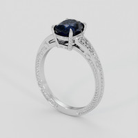 1.63 Ct. Blue Spinel Ring, 18K White Gold 2