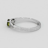 0.80 Ct. Yellowish Green Demantoid Garnet Ring, 18K White Gold 4