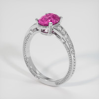 1.59 Ct. Sapphire Ring, 18K White Gold 2