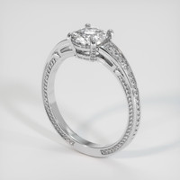 1.54 Ct. White Sapphire Ring, 18K White Gold 2