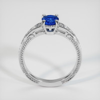0.75 Ct. Blue Sapphire Ring, 18K White Gold 3