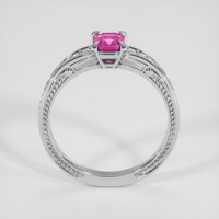 0.66 Ct. Pink Sapphire Ring, 18K White Gold 3