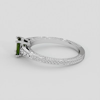 0.94 Ct. Green Sapphire Ring, 18K White Gold 4