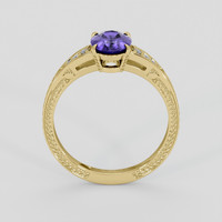 1.41 Ct. Violet Tanzanite Ring, 10K Yellow Gold 3