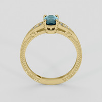 1.19 Ct. Bluish Green Sapphire Ring, 10K Yellow Gold 3