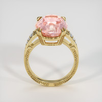 12.01 Ct. Padparadscha Sapphire Ring, 10K Yellow Gold 3