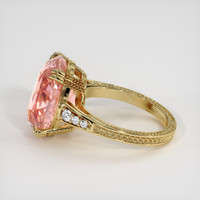 12.01 Ct. Padparadscha Sapphire Ring, 10K Yellow Gold 4