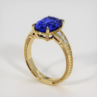4.48 Ct. Blue Sapphire Ring, 14K Yellow Gold 2