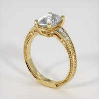 1.50 Ct. White Sapphire Ring, 14K Yellow Gold 2