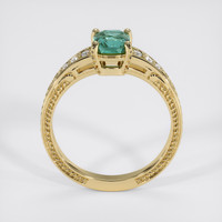 1.17 Ct. Greenish Blue Sapphire Ring, 14K Yellow Gold 3