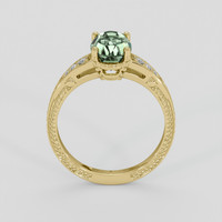 2.58 Ct. Yellowish Green Sapphire Ring, 14K Yellow Gold 3