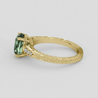 2.58 Ct. Yellowish Green Sapphire Ring, 14K Yellow Gold 4