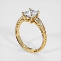 2.06 Ct. White Sapphire Ring, 14K Yellow Gold 2