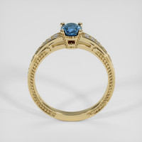 0.61 Ct. Greenish Blue Sapphire Ring, 14K Yellow Gold 3