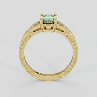 1.34 Ct. Green Sapphire Ring, 14K Yellow Gold 3