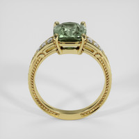 3.01 Ct. Greenish Blue Sapphire Ring, 14K Yellow Gold 3