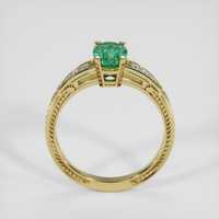 0.90 Ct. Emerald Ring, 18K Yellow Gold 3