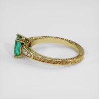 0.90 Ct. Emerald Ring, 18K Yellow Gold 4