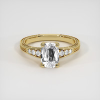 1.25 Ct. White Sapphire Ring, 18K Yellow Gold 1
