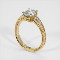 2.05 Ct. White Sapphire Ring, 18K Yellow Gold 2