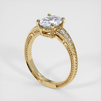 1.86 Ct. Blue Sapphire Ring, 18K Yellow Gold 2