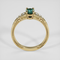 0.46 Ct. Bluish Green Sapphire Ring, 18K Yellow Gold 3